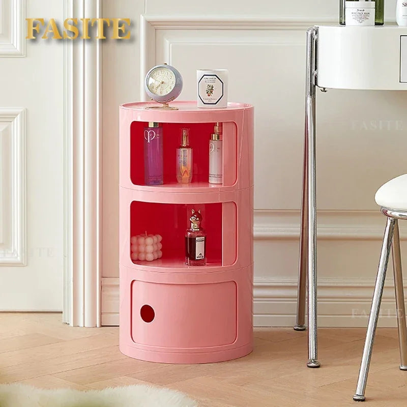 Nordic Modern Nightstands Small Space Cute Round Drawers Bedside Mid Century Outdoor Table De Chevet Furniture Living Room