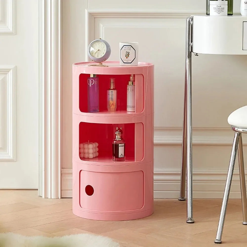Nordic Modern Nightstands Small Space Cute Round Drawers Bedside Mid Century Outdoor Table De Chevet Furniture Living Room