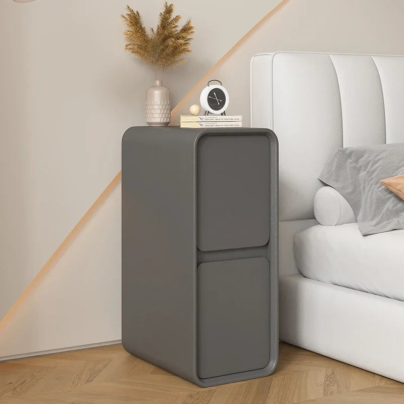 20cm French Modern Minimalist Style Bedside Table Small Ultra-narrow Gap Minimalist Mini Side Cabinet Home Furniture