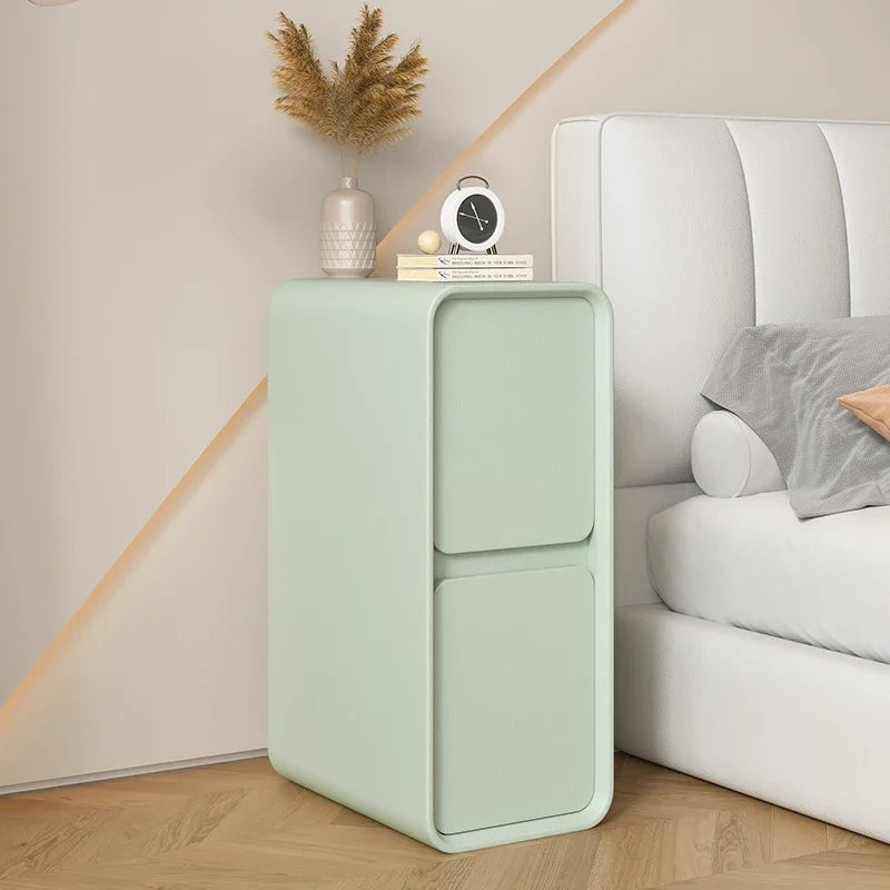 20cm French Modern Minimalist Style Bedside Table Small Ultra-narrow Gap Minimalist Mini Side Cabinet Home Furniture