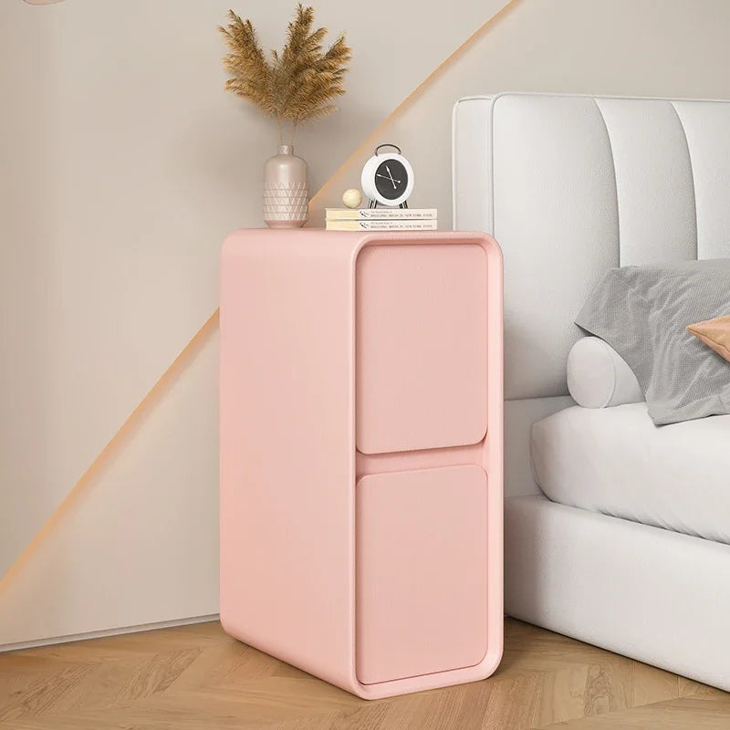 20cm French Modern Minimalist Style Bedside Table Small Ultra-narrow Gap Minimalist Mini Side Cabinet Home Furniture