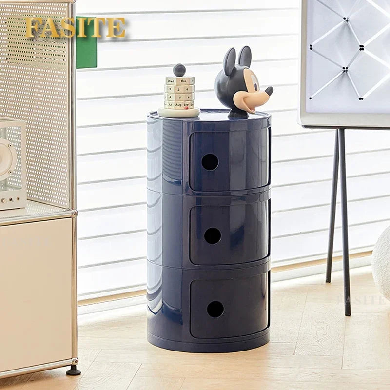 Nordic Modern Nightstands Small Space Cute Round Drawers Bedside Mid Century Outdoor Table De Chevet Furniture Living Room