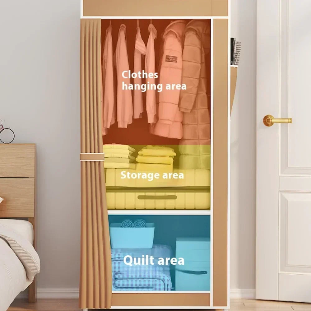 Assembly Closet for Clothes Storage Cabinet Wardrobes Magalu Store Sofa Bed Couch Mirrored Couple Clothes Guard Dressers Shoe