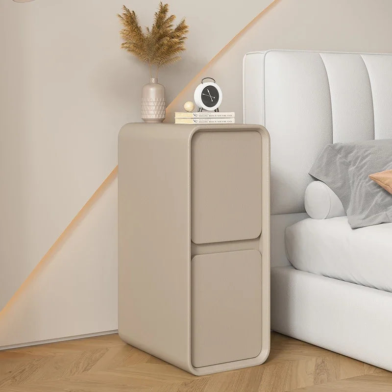 20cm French Modern Minimalist Style Bedside Table Small Ultra-narrow Gap Minimalist Mini Side Cabinet Home Furniture