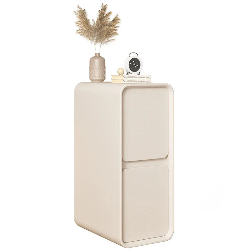 20cm French Modern Minimalist Style Bedside Table Small Ultra-narrow Gap Minimalist Mini Side Cabinet Home Furniture