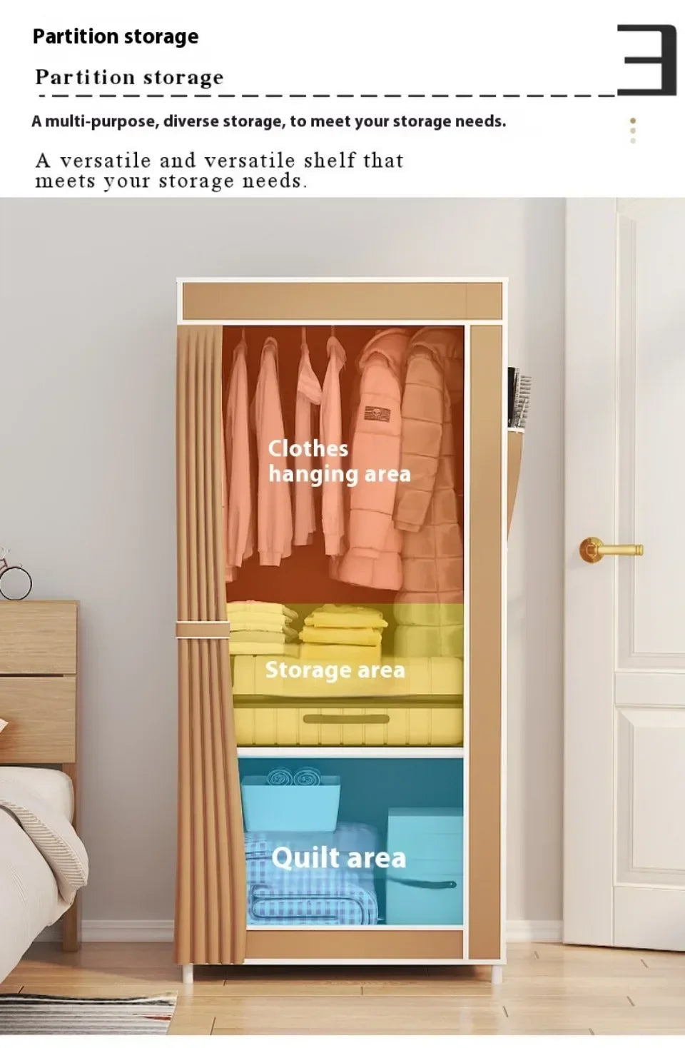 Assembly Closet for Clothes Storage Cabinet Wardrobes Magalu Store Sofa Bed Couch Mirrored Couple Clothes Guard Dressers Shoe
