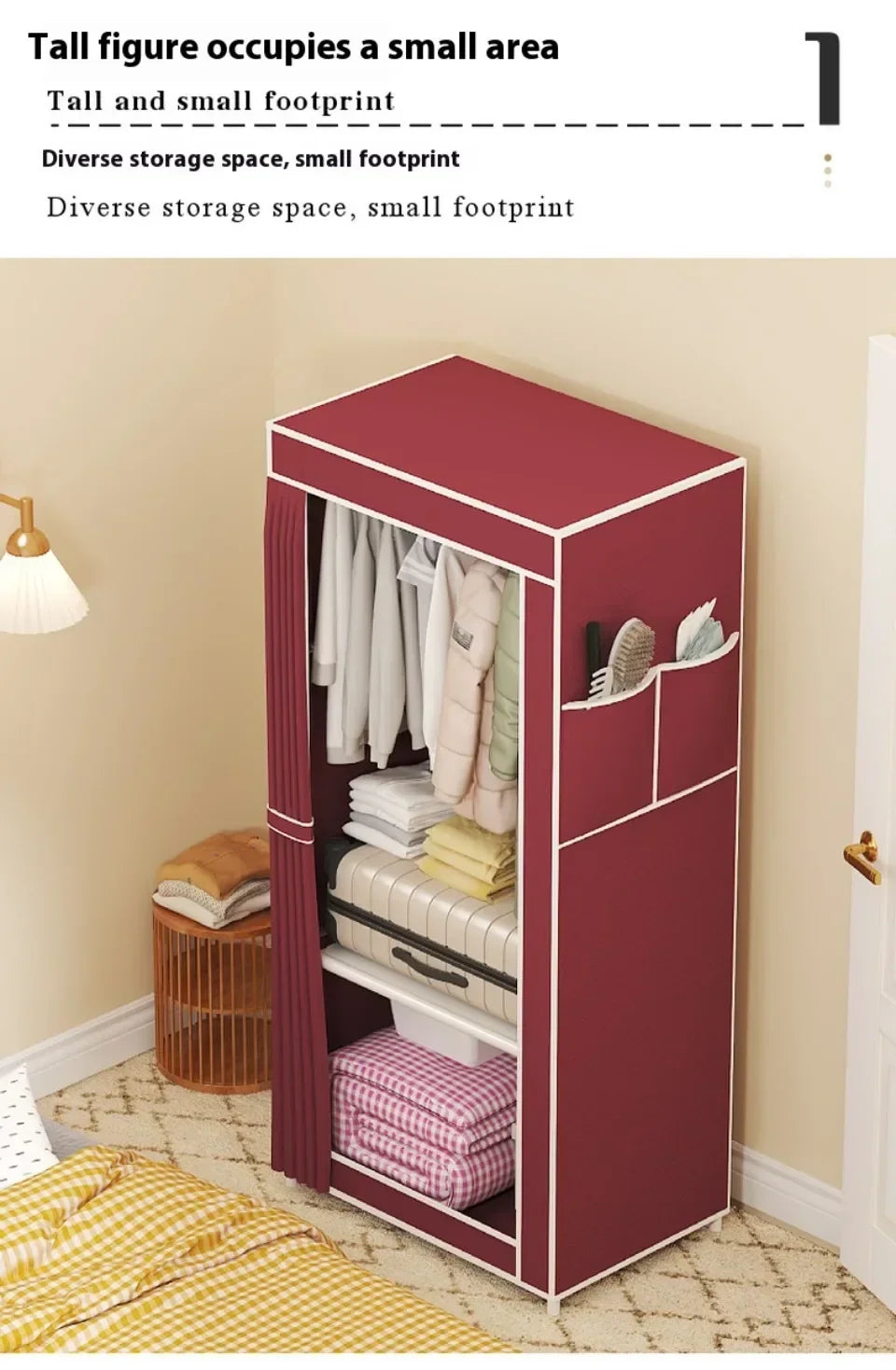 Assembly Closet for Clothes Storage Cabinet Wardrobes Magalu Store Sofa Bed Couch Mirrored Couple Clothes Guard Dressers Shoe