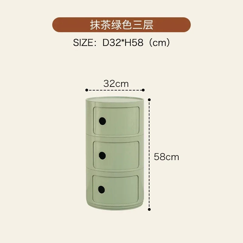 Nordic Modern Nightstands Small Space Cute Round Drawers Bedside Mid Century Outdoor Table De Chevet Furniture Living Room