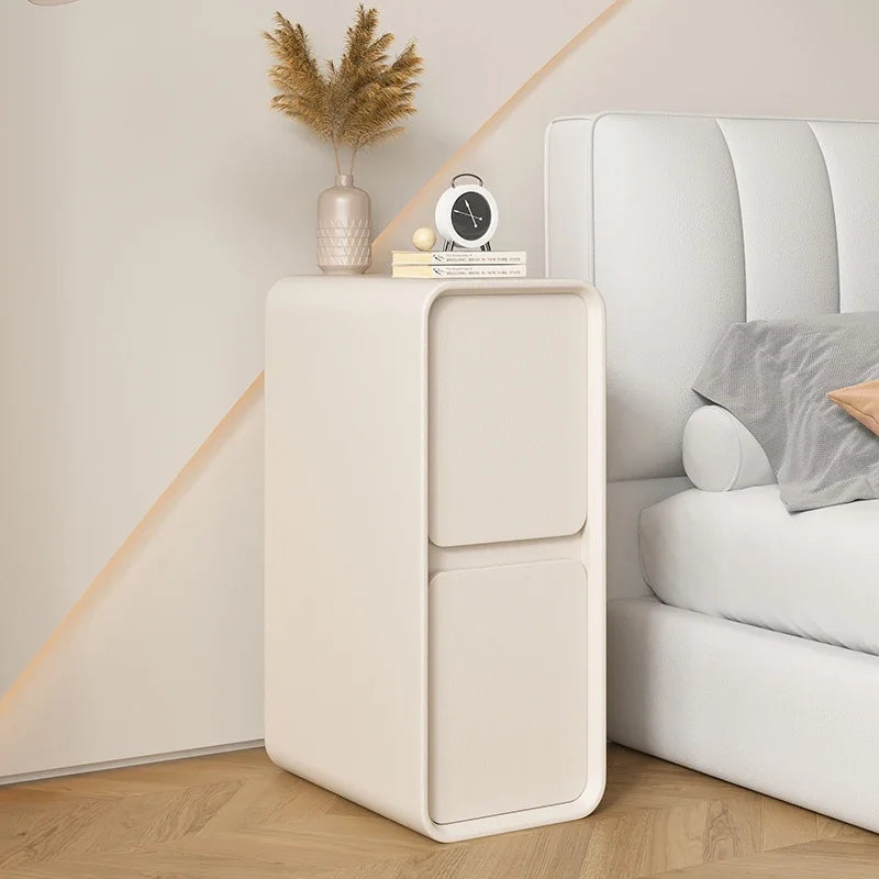 20cm French Modern Minimalist Style Bedside Table Small Ultra-narrow Gap Minimalist Mini Side Cabinet Home Furniture