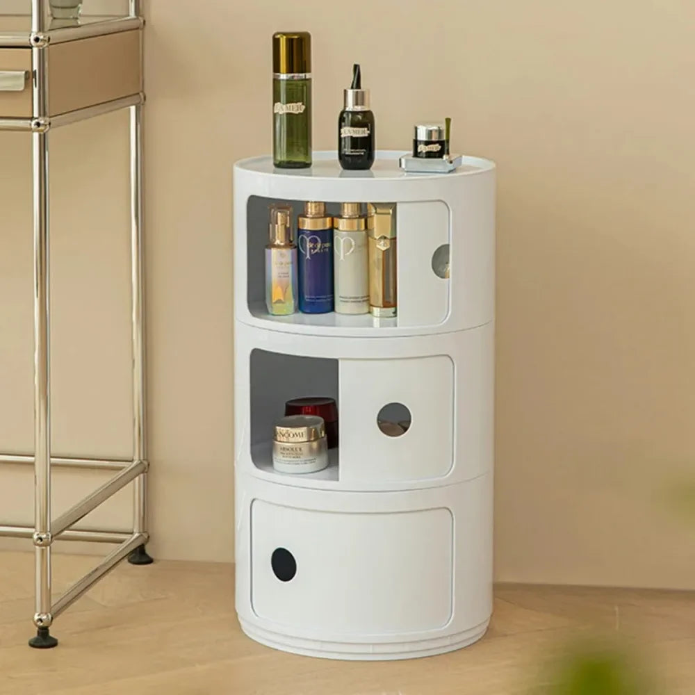 Nordic Modern Nightstands Small Space Cute Round Drawers Bedside Mid Century Outdoor Table De Chevet Furniture Living Room